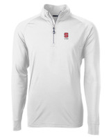 North Carolina State Wolfpack Alumni Cutter & Buck Adapt Eco Knit Stretch Recycled Mens Quarter Zip Pullover WH_MANN_HG 1