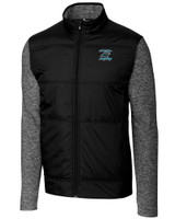 Carolina Panthers Historic Cutter & Buck Stealth Hybrid Quilted Mens Big and Tall Full Zip Windbreaker Jacket BL_MANN_HG 1