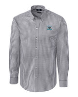 Carolina Panthers Historic Cutter & Buck Easy Care Stretch Gingham Mens Big and Tall Long Sleeve Dress Shirt CC_MANN_HG 1