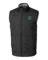 Carolina Panthers Historic Cutter & Buck Stealth Hybrid Quilted Mens Big and Tall Windbreaker Vest BL_MANN_HG 1