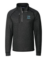 Carolina Panthers Historic Cutter & Buck Mainsail Sweater-Knit Mens Half Zip Pullover Jacket CCH_MANN_HG 1