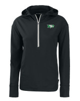 North Dakota Cutter & Buck Daybreak Eco Recycled Womens Half Zip Hoodie BL_MANN_HG 