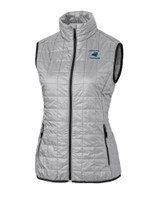 Carolina Panthers Historic Cutter & Buck Rainier PrimaLoft® Womens Eco Insulated Full Zip Puffer Vest POL_MANN_HG 1