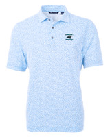 Carolina Panthers Historic Cutter & Buck Virtue Eco Pique Botanical Print Recycled Mens Polo ALS_MANN_HG 1