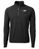 North Dakota Cutter & Buck Adapt Eco Knit Hybrid Recycled Mens Quarter Zip BL_MANN_HG 