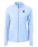 Carolina Panthers Historic Cutter & Buck Adapt Eco Knit Heather Recycled Womens Full Zip ALH_MANN_HG 1