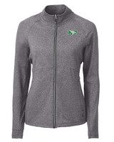 North Dakota Cutter & Buck Adapt Eco Knit Heather Recycled Womens Full Zip BLH_MANN_HG 