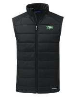 North Dakota Cutter & Buck Evoke Hybrid Softshell Recycled Mens Full Zip Vest BL_MANN_HG 