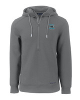 Carolina Panthers Historic Cutter & Buck Roam Eco Half Zip Recycled Mens Pullover Hoodie EG_MANN_HG 1