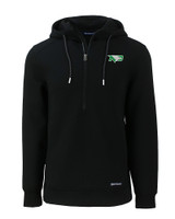 North Dakota Cutter & Buck Roam Eco Half Zip Recycled Mens Hooded Pullover BL_MANN_HG 