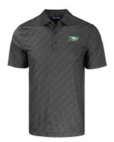 North Dakota Cutter & Buck Pike Eco Pebble Print Stretch Recycled Mens Polo BL_MANN_HG 