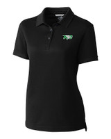 North Dakota Cutter & Buck Advantage Eco Tri-Blend Pique Womens Polo BL_MANN_HG 