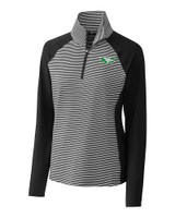 North Dakota Cutter & Buck Forge Tonal Stripe Stretch Half Zip Womens Top BL_MANN_HG 