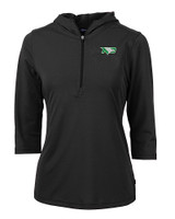 North Dakota Cutter & Buck Virtue Eco Pique Recycled Half Zip Pullover Womens Hoodie BL_MANN_HG 