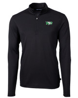 North Dakota Cutter & Buck Virtue Eco Pique Recycled Quarter Zip Mens Pullover BL_MANN_HG 