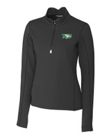 North Dakota Cutter & Buck Traverse Stretch Eco Quarter Zip Womens Pullover BL_MANN_HG 