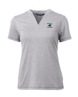 Carolina Panthers Historic Cutter & Buck Forge Heathered Stretch Womens Blade Top POH_MANN_HG 1