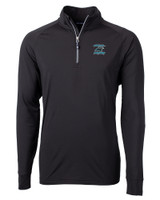 Carolina Panthers Historic Cutter & Buck Adapt Eco Knit Stretch Recycled Mens Quarter Zip Pullover BL_MANN_HG 1