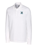 Carolina Panthers Historic Cutter & Buck Advantage Tri-Blend Pique Mens Long Sleeve Polo WH_MANN_HG 1