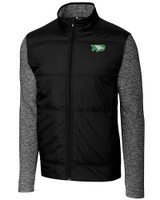 North Dakota Cutter & Buck Stealth Hybrid Quilted Mens Full Zip Windbreaker Jacket BL_MANN_HG 