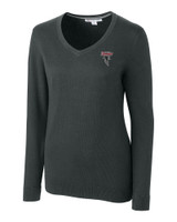 Atlanta Falcons Historic - Cutter & Buck Lakemont Tri-Blend Womens V-Neck Pullover Sweater CCH_MANN_HG 1