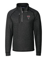 Atlanta Falcons Historic - Cutter & Buck Mainsail Sweater-Knit Mens Big and Tall Half Zip Pullover Jacket CCH_MANN_HG 1