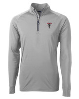 Atlanta Falcons Historic - Cutter & Buck Adapt Eco Knit Stretch Recycled Mens Quarter Zip Pullover POL_MANN_HG 1