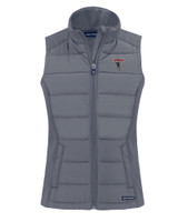 Atlanta Falcons Historic - Cutter & Buck Evoke Hybrid Eco Softshell Recycled Womens Full Zip Vest EG_MANN_HG 1