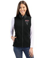 Atlanta Falcons Historic - Cutter & Buck Cascade Eco Fleece Womens Vest Black Front