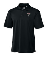 Atlanta Falcons Historic - Cutter & Buck Genre Textured Solid Mens Polo Black Mannequin