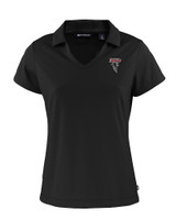 Atlanta Falcons Historic - Cutter & Buck Daybreak Eco Recycled Womens V-neck Polo Black Mannequin