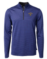 Seattle Mariners City Connect Cutter & Buck Virtue Eco Pique Micro Stripe Recycled Mens Big & Tall Quarter Zip TBLBL_MANN_HG 1