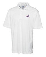 Atlanta Braves City Connect Cutter & Buck CB Drytec Genre Textured Solid Mens Polo WH_MANN_HG 1
