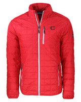 Cincinnati Reds City Connect Cutter & Buck Rainier PrimaLoft®  Mens Big and Tall Eco Insulated Puffer Jacket RD_MANN_HG 1