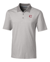 Cincinnati Reds City Connect Cutter & Buck Forge Tonal Stripe Stretch Mens Polo POL_MANN_HG 1