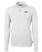 Pittsburgh Pirates City Connect Cutter & Buck Virtue Eco Pique Recycled Quarter Zip Mens Pullover WH_MANN_HG 1