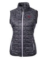 Cincinnati Reds City Connect Cutter & Buck Rainier PrimaLoft® Womens Eco Insulated Full Zip Printed Puffer Vest BL_MANN_HG 1