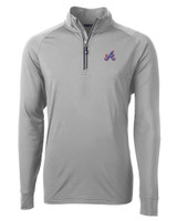 Atlanta Braves City Connect Cutter & Buck Adapt Eco Knit Stretch Recycled Mens Quarter Zip Pullover POL_MANN_HG 1