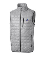 Atlanta Braves City Connect Cutter & Buck Rainier PrimaLoft® Mens Eco Insulated Full Zip Puffer Vest POL_MANN_HG 1