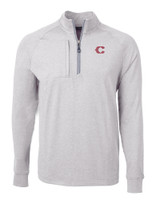 Cincinnati Reds City Connect Cutter & Buck Adapt Eco Knit Heather Mens Quarter Zip Pullover POH_MANN_HG 1