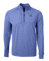Atlanta Braves City Connect Cutter & Buck Adapt Eco Knit Heather Mens Quarter Zip Pullover TBH_MANN_HG 1