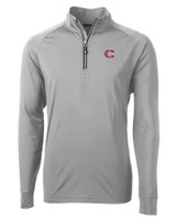 Cincinnati Reds City Connect Cutter & Buck Adapt Eco Knit Stretch Recycled Mens Big and Tall Quarter Zip Pullover POL_MANN_HG 1