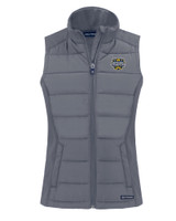 Michigan Wolverines 2023 College Football National Champions Cutter & Buck Evoke Hybrid Eco Softshell Recycled Womens Full Zip Vest EG_MANN_HG 1