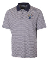 2024 Rose Bowl Champions Cutter & Buck Forge Tonal Stripe Stretch Mens Big and Tall Polo LYN_MANN_HG 1