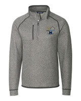 2024 Rose Bowl Champions Cutter & Buck Mainsail Sweater-Knit Mens Big and Tall Half Zip Pullover Jacket POH_MANN_HG 1