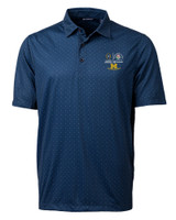 2024 Rose Bowl Champions Cutter & Buck Pike Double Dot Print Stretch Mens Big and Tall Polo LYN_MANN_HG 1