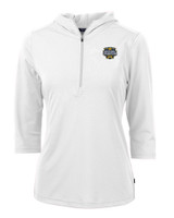 Michigan Wolverines 2023 College Football National Champions Cutter & Buck Virtue Eco Pique Recycled Half Zip Pullover Womens Hoodie WH_MANN_HG 1