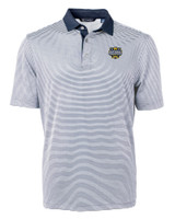 Michigan Wolverines 2023 College Football National Champions Cutter & Buck Virtue Eco Pique Micro Stripe Recycled Mens Polo NVBW_MANN_HG 1