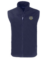 Michigan Wolverines 2023 College Football National Champions Cutter & Buck Charter Eco Recycled Mens Full-Zip Vest NVBU_MANN_HG 1