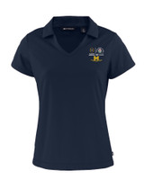 2024 Rose Bowl Champions Cutter & Buck Daybreak Eco Recycled Womens V-neck Polo NVBU_MANN_HG 1